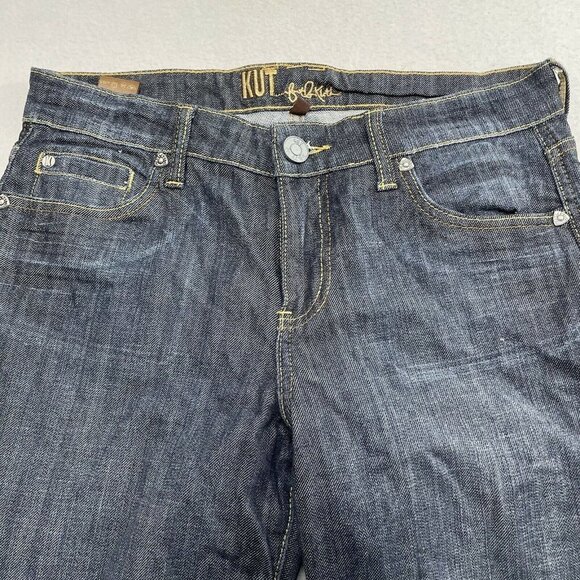 Kut Kloth Bootcut Jeans Women Size 8 Blue Dark Bootleg Cowboy Western Cowgirl - Picture 5 of 10